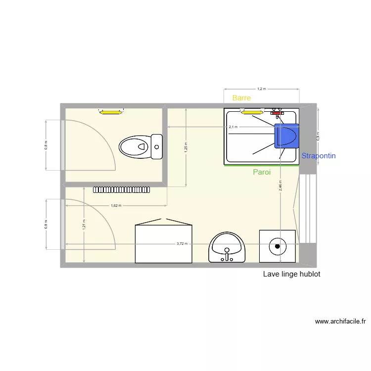 DUMERGER 19/07. Plan de 2  et 9 m²