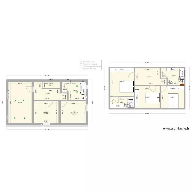 5 ED APRES TRAVAUX. Plan de 