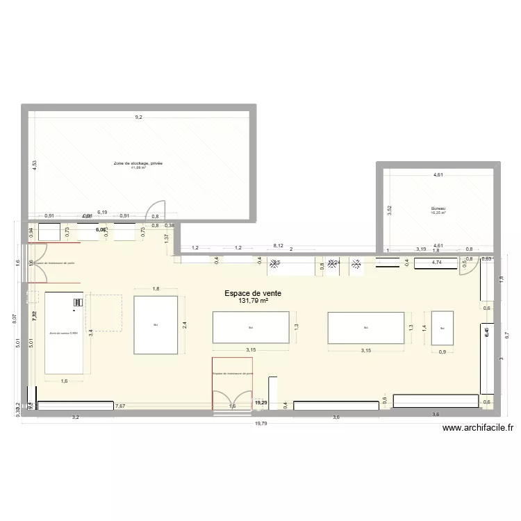 Plan apr&egrave;s travaux les saveurs d'Hardelot. Plan de 3  et 190 m²