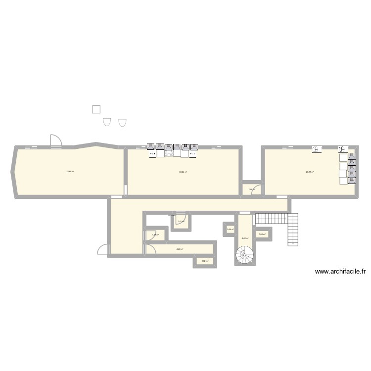 cuisine les jumelles. Plan de 0 pièce et 0 m2