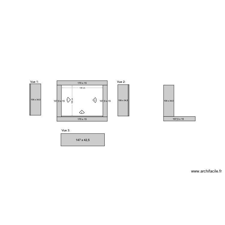 pierre fen&ecirc;tre. Plan de 0 pièce et 0 m2