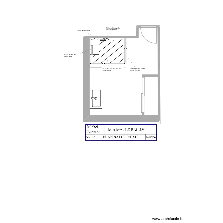 LE BAILLY. Plan de 2 et 8 m² LE BAILLY. Plan de 2 et 8 m²