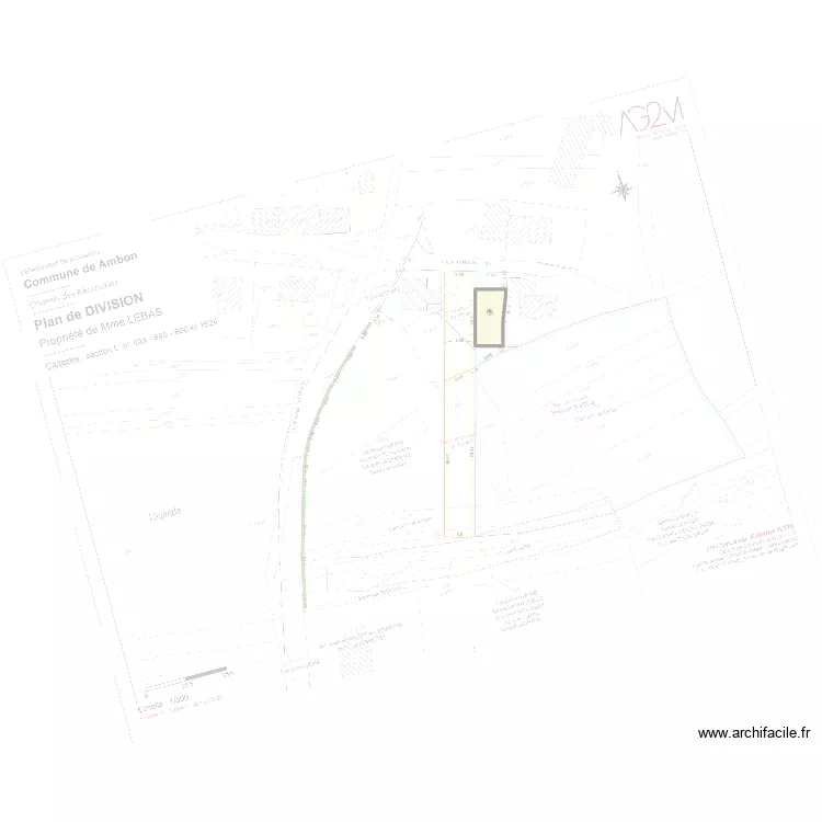 AMBON 2eme ptojet etage. Plan de 1  et 133 m²