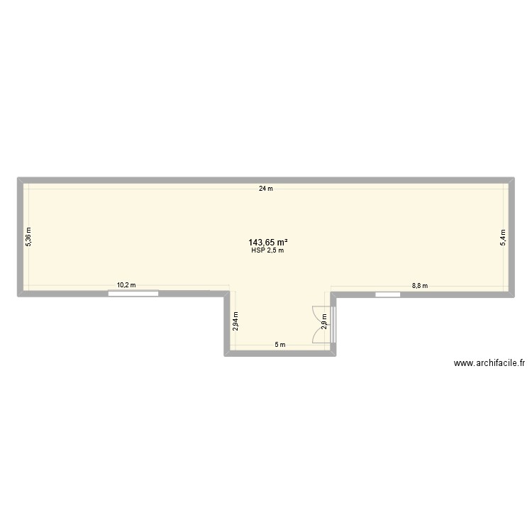 LAITERIE. Plan de 1 pièce et 144 m2