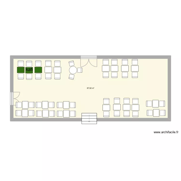 PAILLOTTE. Plan de 1  et 68 m²