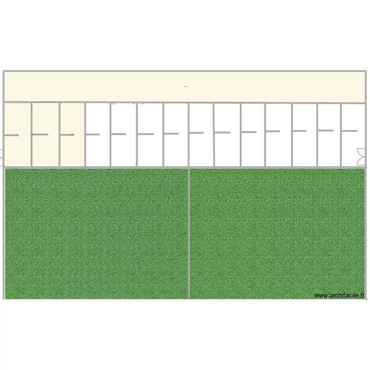 Pension. Plan de 3  et 1495 m²