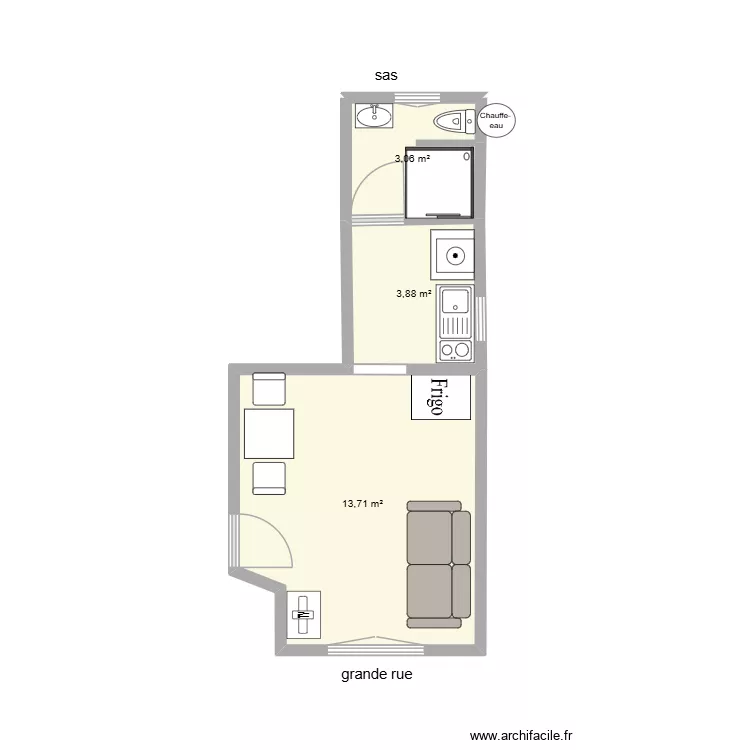 appart no 1 rez de chaussee 20.12 m2. Plan de 3 et 21 m² appart no 1 rez de chaussee 20.12 m2. Plan de 3 et 21 m²