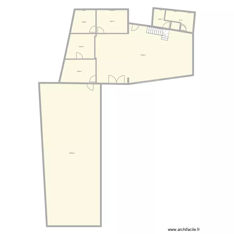 RDC plan avec cloison. Plan de 8 Pièces et 262 m² RDC plan avec cloison. Plan de 8 Pièces et 262 m²