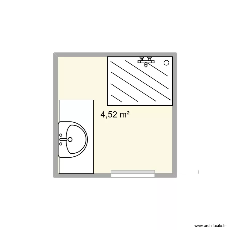 M. F. Plan de 1  et 5 m²