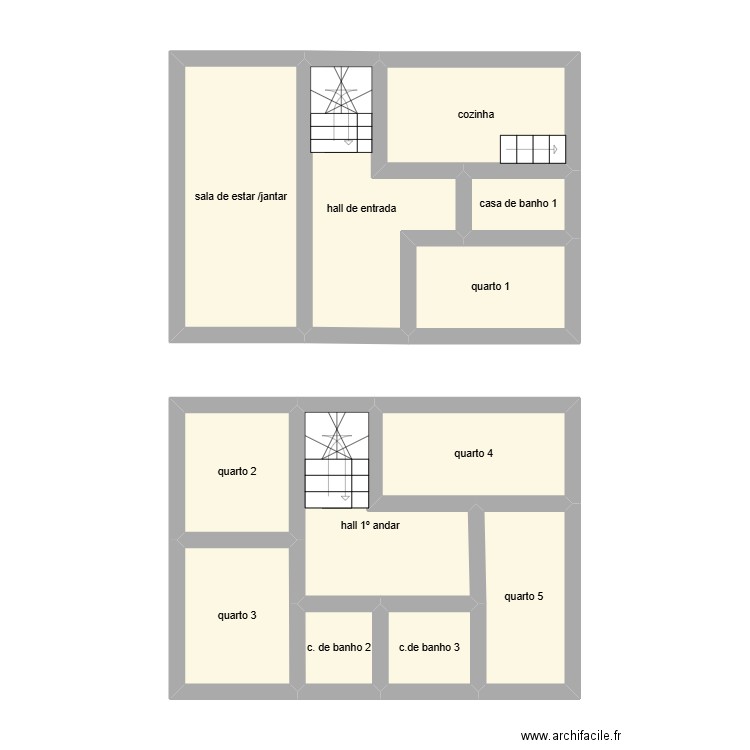 plano R/c *. Plan de 12 pièces et 52 m2