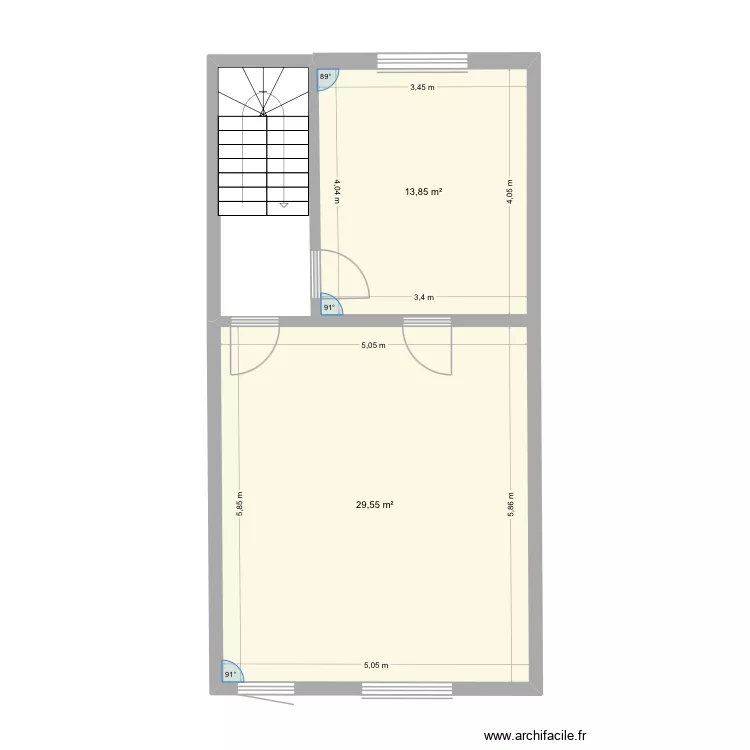 Bois Mayette 11, Li&egrave;ge. Plan de 2  et 34 m²