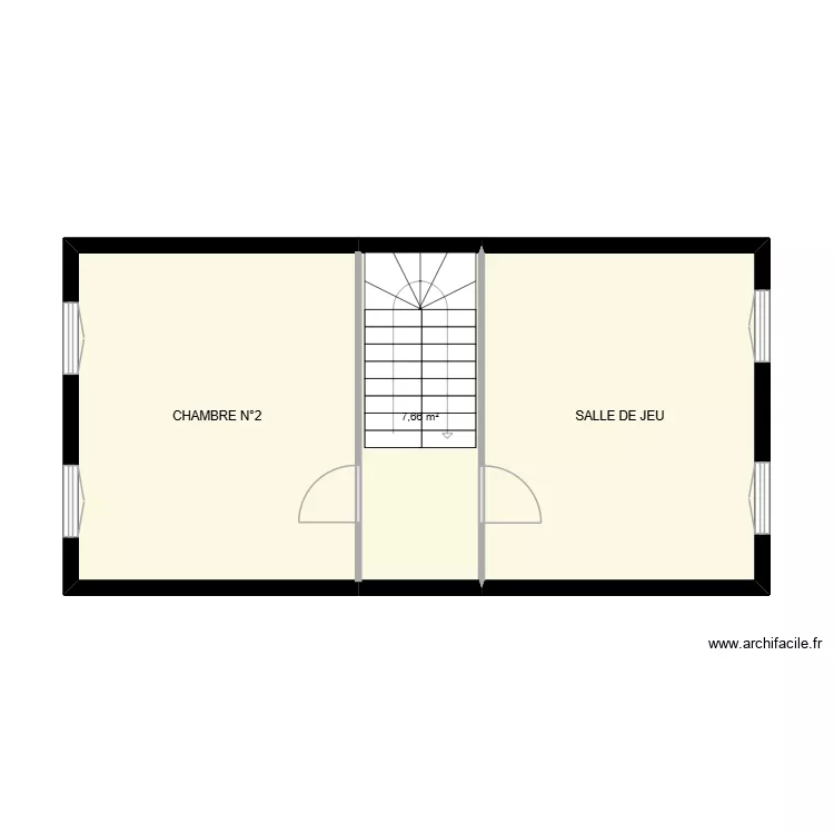 Blein 2 &egrave;me ETAGE. Plan de 3  et 43 m²