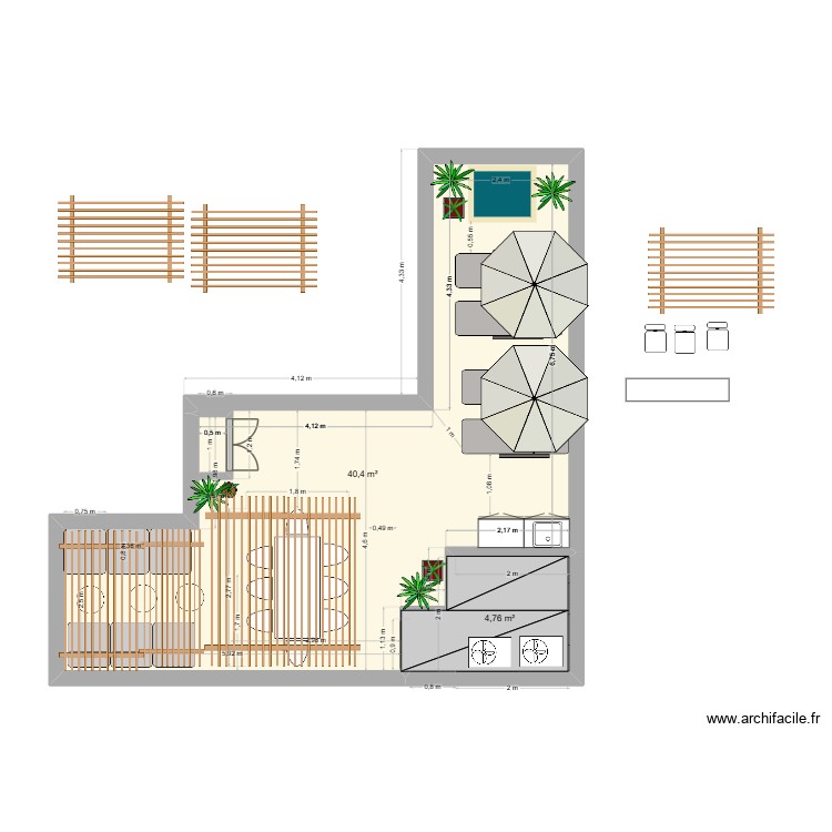 terrasse 2. Plan de 0 pièce et 0 m2