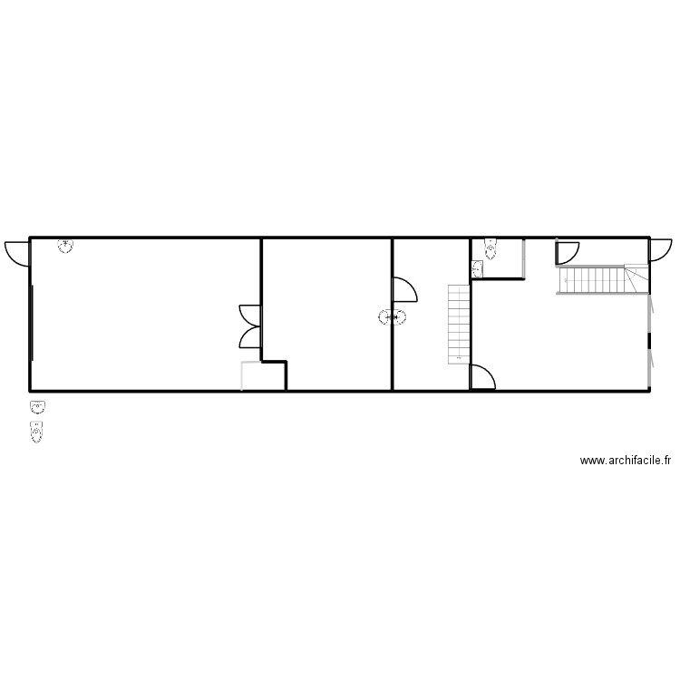 plan de base. Plan de 6 pièces et 102 m2