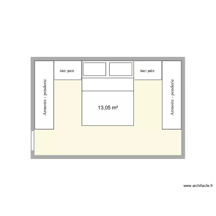 plan riquier 2. Plan de 1 pièce et 13 m²