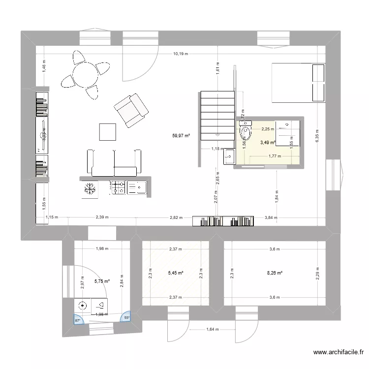 Maison de Jean - aménagement sans rien. Plan de Maison de Jean - aménagement sans rien. Plan de