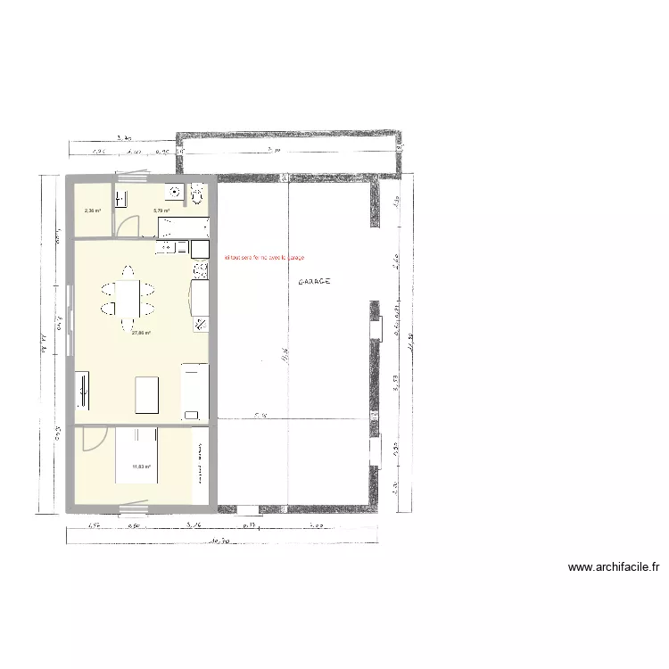 Studio maman. Plan de 4 et 48 m² Studio maman. Plan de 4 et 48 m²