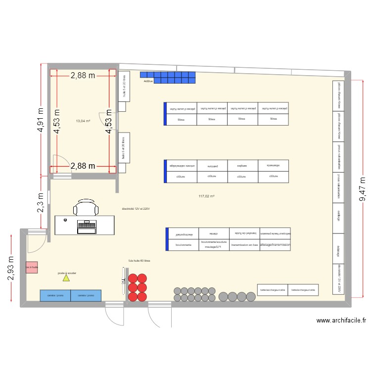 MALECOT POIRIER ST HILAIRE EN MORVAN V1. Plan de 2 pièces et 130 m2