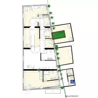plan  RDC et R+1 arcades V5 supperposé