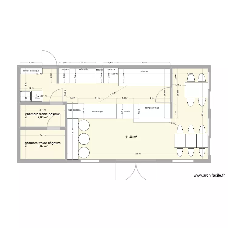 plan a. Plan de 3  et 48 m²
