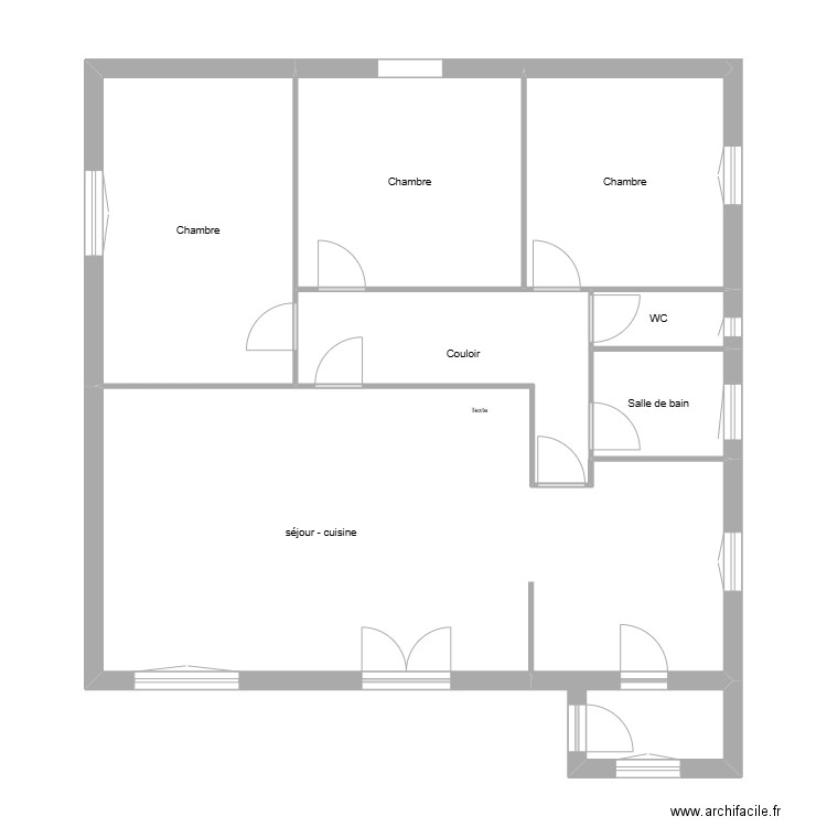 Franck PERE. Plan de 7 pièces et 104 m2