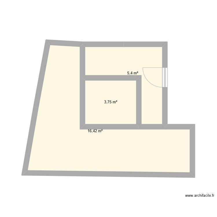 MPT Construc. Plan de 3 pièces et 26 m2