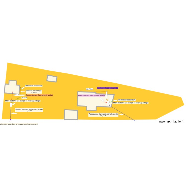 Projet M Stopin. Plan de 4 pièces et 269 m2