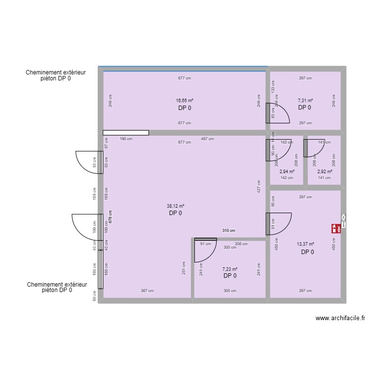 MON PERMIIIS SANS SOUCI AVANT TRAVAUX. Plan de 7 pièces et 89 m2