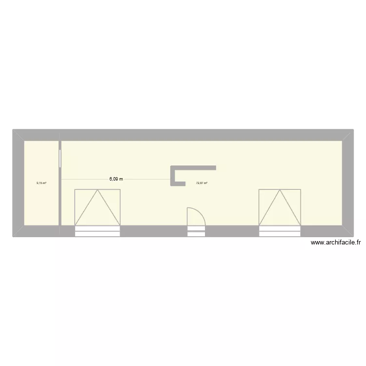 Alain. Plan de 2  et 82 m²
