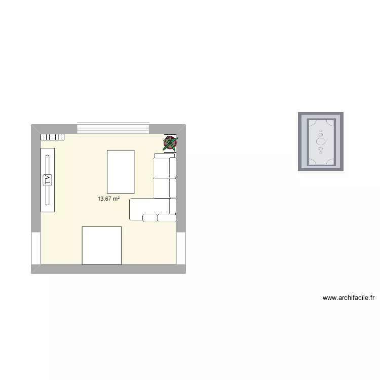 salon jonas. Plan de 