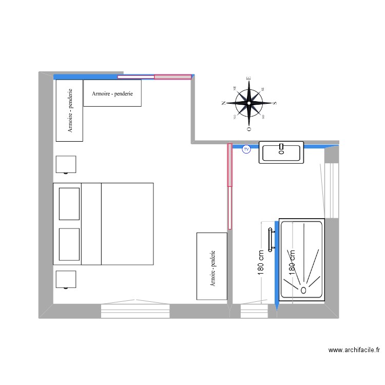 Extension projet 1 . Plan de 0 pièce et 0 m2