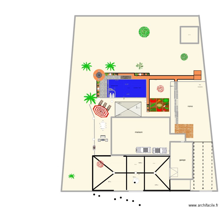 plan parking 2. Plan de 17 pièces et 1910 m2