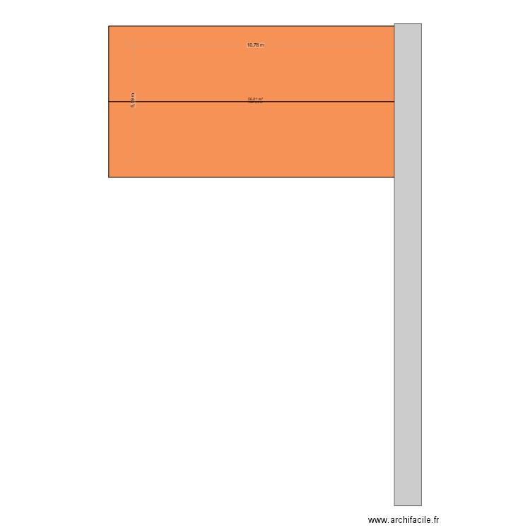 PLAN MASSE 57/55. Plan de 1 pièce et 56 m2