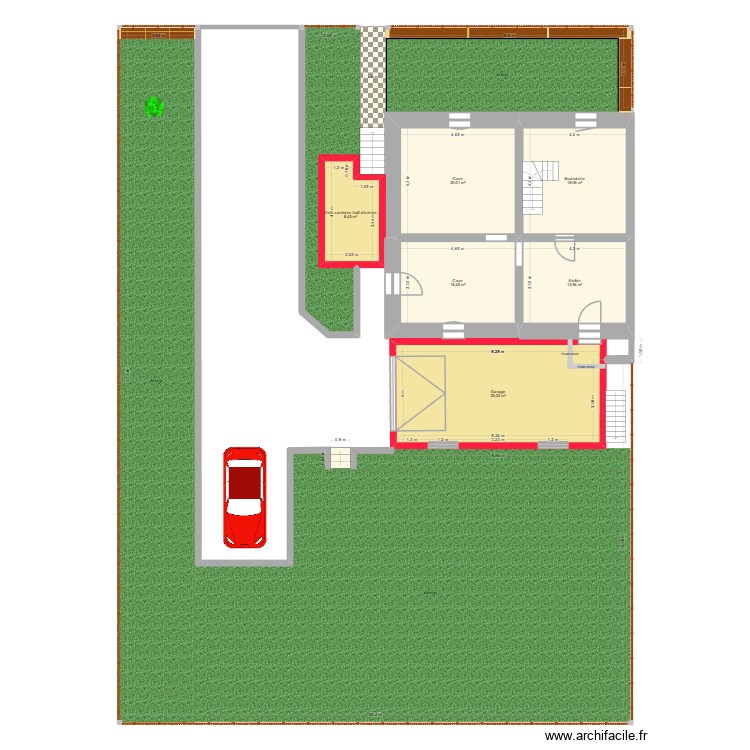 Sous-sol agrandissement entr&eacute;e, ajout garage.. Plan de 0 pièce et 0 m2