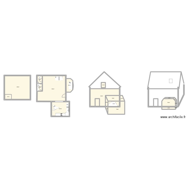 Chez Jehanne. Plan de 21 pièces et 135 m2
