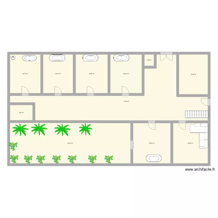 gall&eacute; am goly. Plan de 