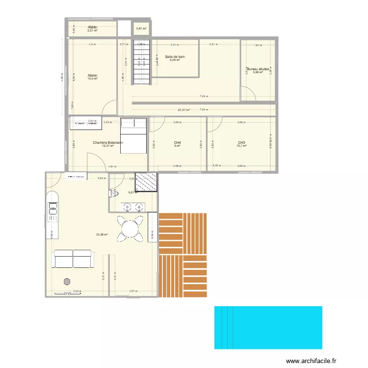 Rez de chaussé Tignieu. Plan de Rez de chaussé Tignieu. Plan de