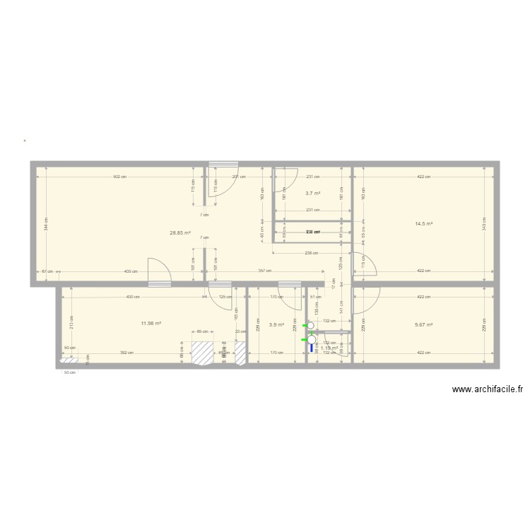 AG CHARENTE Plan Final. Plan de 8 pièces et 75 m2