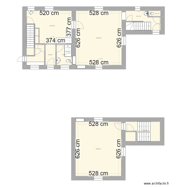 Logement des Lauriers - Fragnes. Plan de 13 pièces et 115 m2