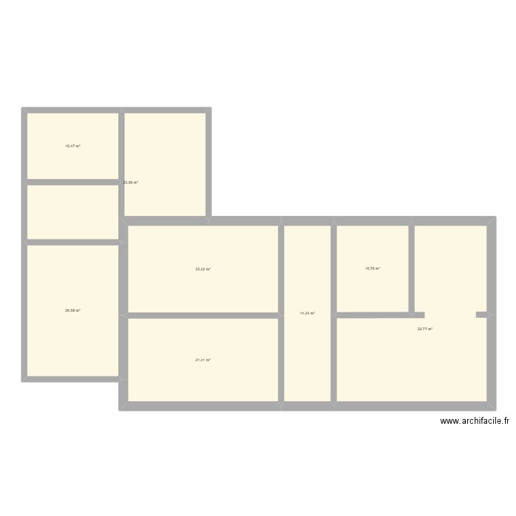 Calvaire 47 base de travail SC. Plan de 8 pièces et 156 m2
