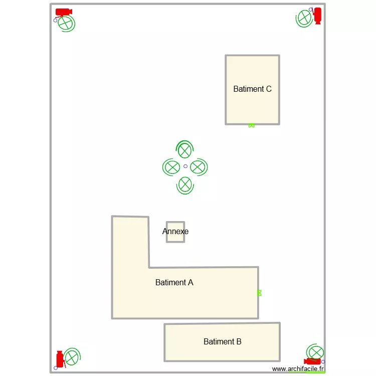 SPP. Plan de 4  et 1268 m²