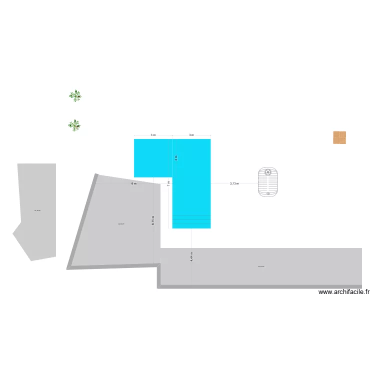 piscine. Plan de piscine. Plan de