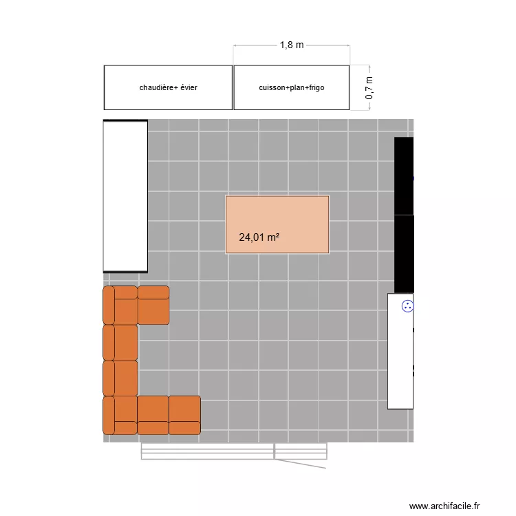 ludoamberny 06/03/2026. Plan de 1 pièce et 24 m²