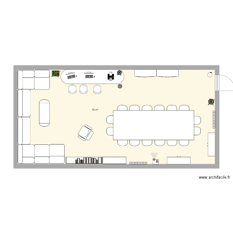 Local forum. Plan de 0 pièce et 0 m2