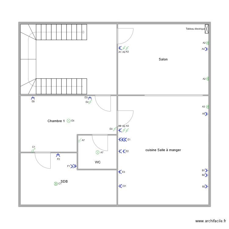 mont sur marchienne appartement 2. Plan de 6 pièces et 89 m2