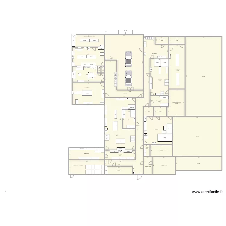 Plan nouveau labo 2. Plan de 31 Pièces et 1194 m²