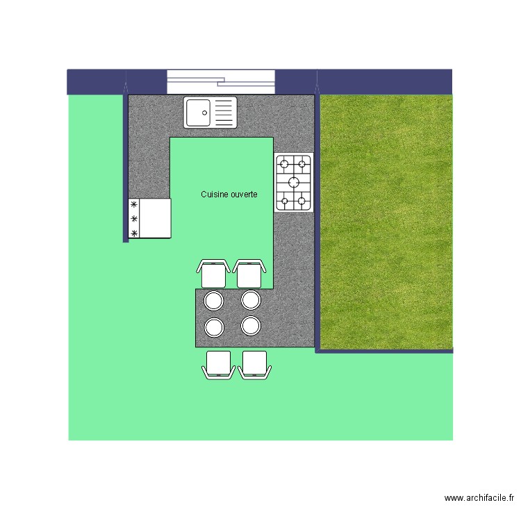 cuisine avec epi. Plan de 0 pièce et 0 m2