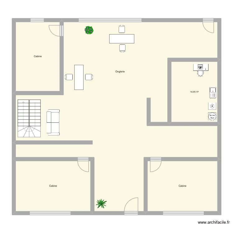 rdc. Plan de 5 pièces et 191 m² rdc. Plan de 5 pièces et 191 m²
