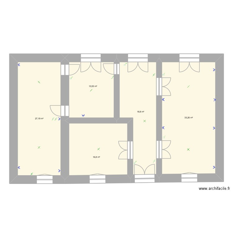 Maison paturages. Plan de 5 pièces et 110 m2