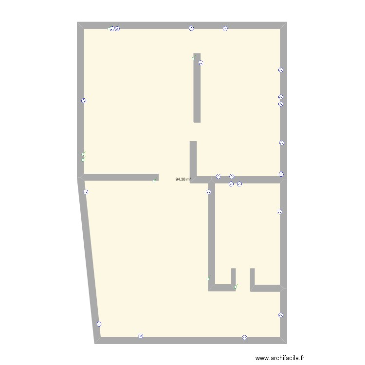 maison2. Plan de 1 pièce et 94 m2